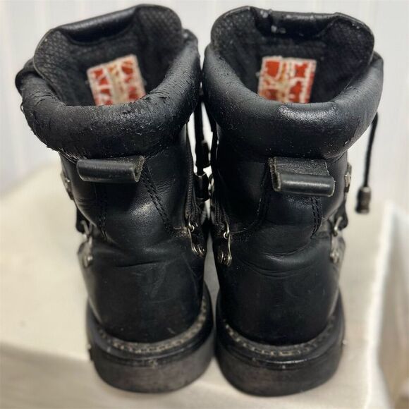 Harley‑Davidson Black Leather Harness Motorcycle Boots 9 Biker Grunge Moto - Picture 7 of 10